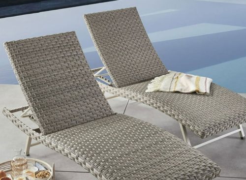 Member's Mark Olympus Padded Wicker Chaise Lounger, Set of 2