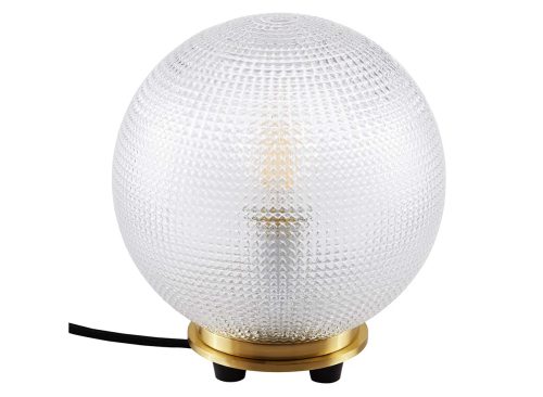 Modway Destiny Glass and Metal Table Lamp in Satin Brass