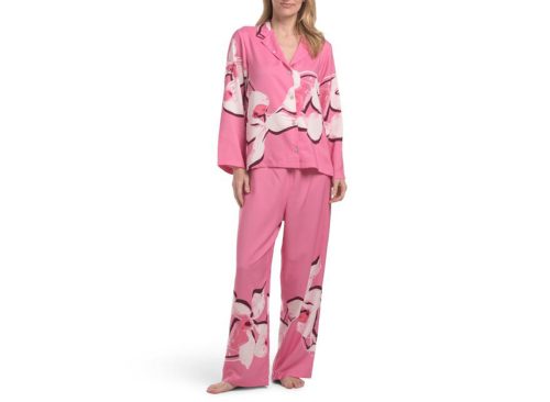 NATORI 2pc Orchida Satin Notch Pajamas Set