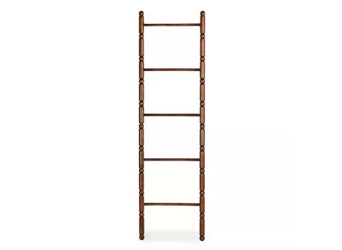 New! Brown Pine Wood Leaning Ladder