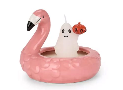 New! Ghost Flamingo Summerween Jar Candle