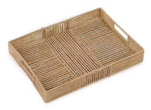 New! Natural Paper Rope Decorative Tray
