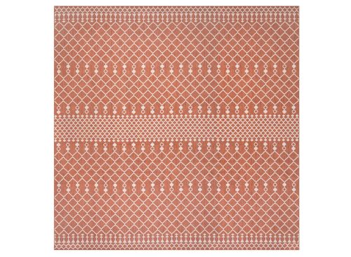 Nourison Positano 10' x Square Terracotta Modern Indoor/Outdoor Rug