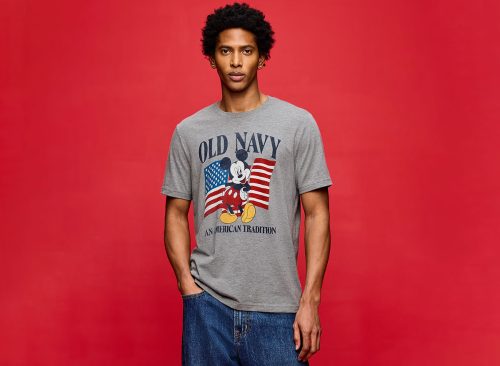 Old Navy x Disney Mickey Mouse Logo-Graphic T-Shirt for Adults