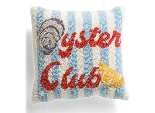 PEKING HANDICRAFT 14x14 Oyster Club Hook Pillow