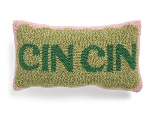 PEKING HANDICRAFT 9x16 Cin Cin Hooked Pillow