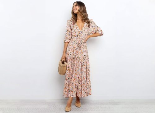 Petal and Pup Womens Kelda Dress - Beige L