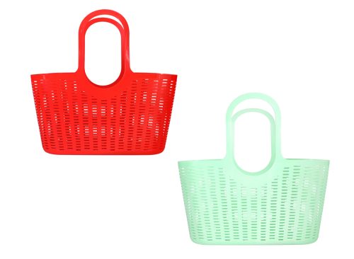 Plastic Tote Bag With Handle, Assorted Colors, 1-ct. 
