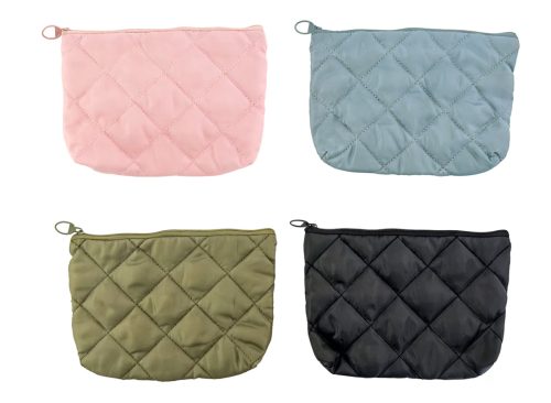  Puffy Solid Color Cosmetic Bag, Assorted Colors, 1-ct.