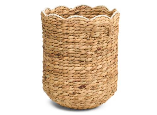 RGI 17in Round Laundry Basket With Resin Scallop Trim