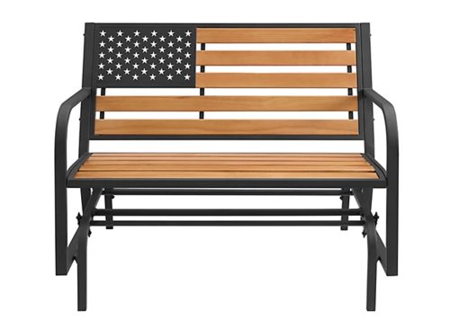 Red Shed 46.5 in. American Flag Glider Bench