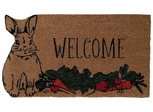 Red Shed Bunny Coir Door Mat, 18 x 32in.