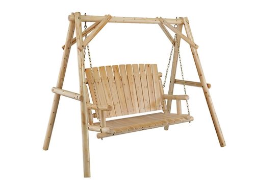 Red Shed Elkin 2-Person Log A-Frame Patio Swing, 500 lb. Capacity