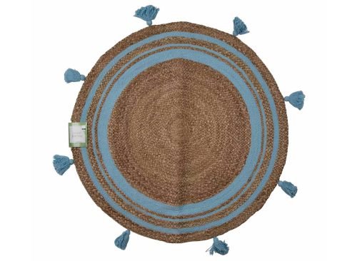 Round Jute Rug Décor, 2 Assorted Colors 