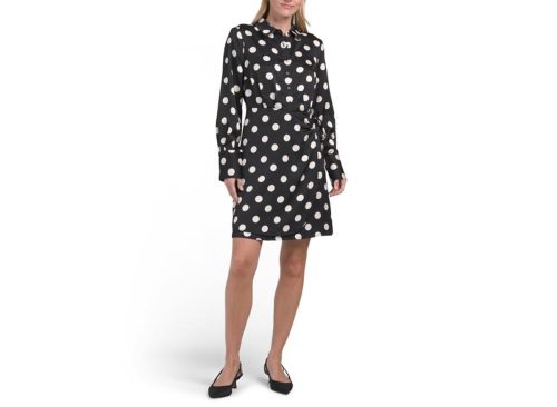 SAM EDELMAN Polka Dot Mini Shirt Dress