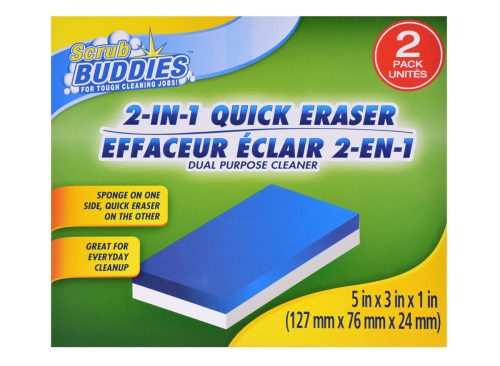 Scrub Buddies 2-in-1 Quick Eraser Sponges, 2-ct. Packs