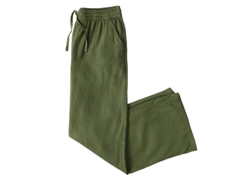 Serra Green Linen Viscose Pants, M