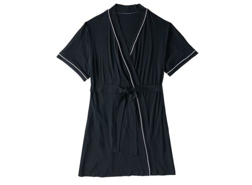 Serra Ladies Soft Robe - Black, XL/XXL