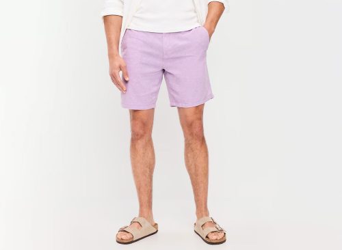 Slim Linen-Blend Rotation Chino Shorts -- 8-inch inseam