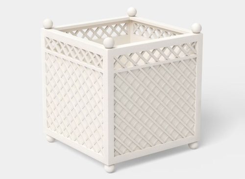 Square Outdoor Planter Box Ivory - Threshold™ designed with Studio McGee
