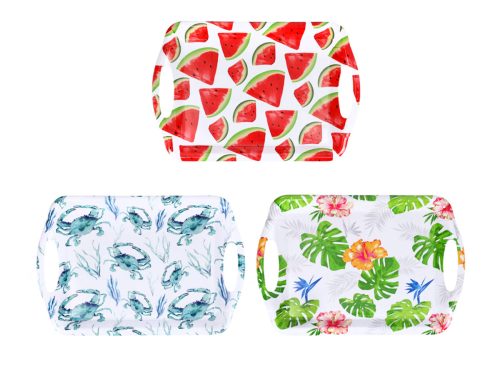 Summer Print Tray With Handles, Assorted Designs, 1-ct.