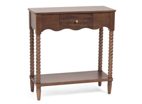 TAHARI 32x34 Scalloped 1 Drawer Console Table