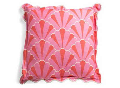 TAMARA DAY 30x30 Scalloped Shell Print Oversized Luxury Pillow