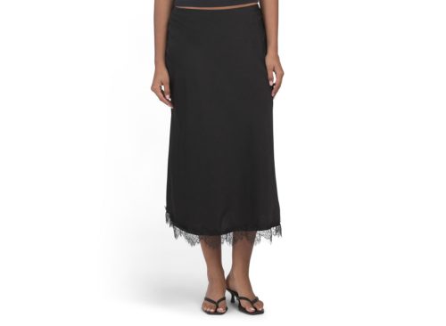 TASH & SOPHIE Made In Usa Lace Trim Skirt