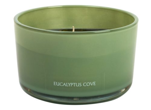True Living Eucalyptus Cove Scented Candle, Eucalyptus, Sea Salt & Tonka, 3-Wick, 13 oz