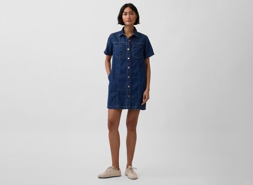 UltraSoft Denim Mini Shirtdress