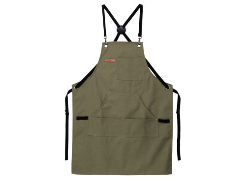 Uxcell Cooking Chef Apron 27x34 Adjustable Canvas Adjustable Kitchen Apron for Men Women Kitchen BBQ Grill Chef, Grey