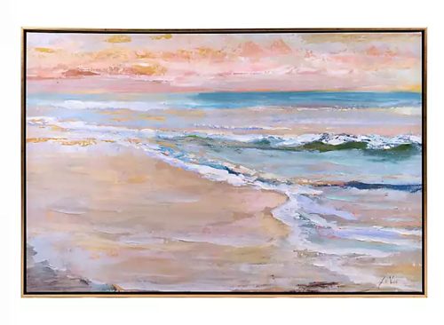 Where Sky Meets Water Framed Canvas Art Print