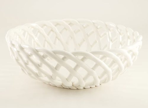 White Ceramic Decorative Bowl
