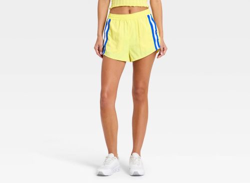 Women's Contrast Trim Woven Shorts - JoyLab™ Yellow M