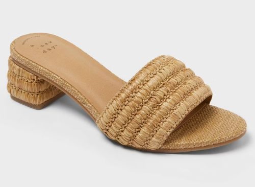 Women's Fay Heels with Memory Foam Insole - A New Day™ Natural 6.5