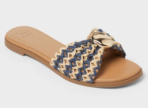Women's Kalina Sandals with Memory Foam Insole - A New Day™ Blue 5