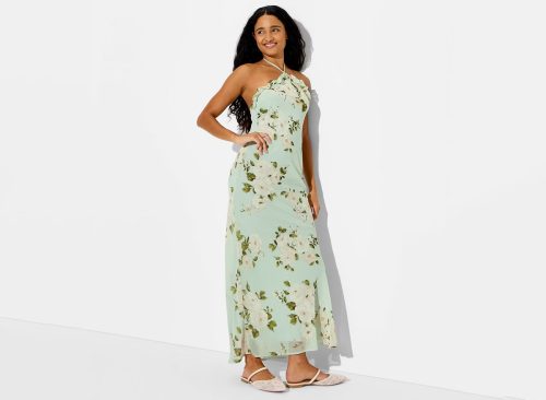 Women's Ruffle Maxi Empire Waist Dress - Wild Fable™ Green Floral XS