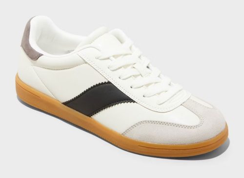 Women's Spencer Fashion Sneakers with Memory Foam Insole - Universal Thread™ 8 White: Lace Up, Low Top, Textured Outsole