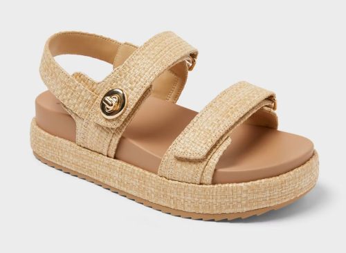 Women's Tanner Sandals with Memory Foam Insole - A New Day™ Tan 8