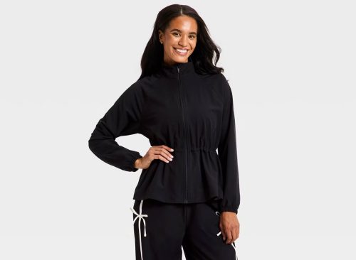 Women's Woven Peplum Jacket - All In Motion™ Black M