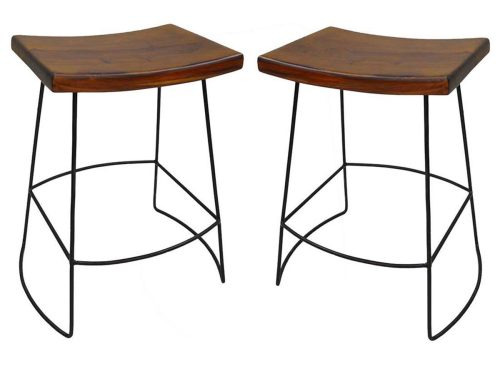 Wyatt Saddle Seat Counter Stool - Set of 2
