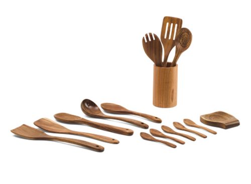 ZULAY KITCHEN 15pc Teakwood Utensils Set