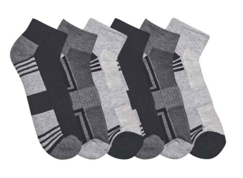 Zone Pro Men's Half Cushion Ankle Socks - Large, 6 ct