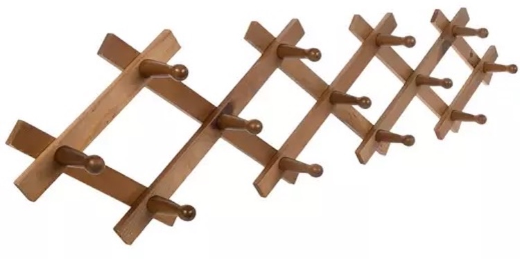 Accordion Wood Wall Decor With Pegs