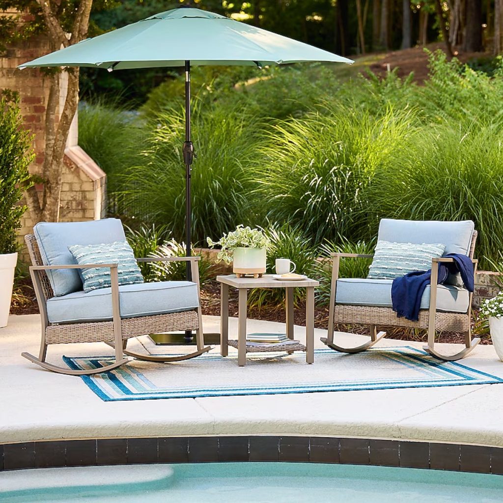 Allen + Roth Ivy Meadows 3-Piece Wicker Patio Conversation Set