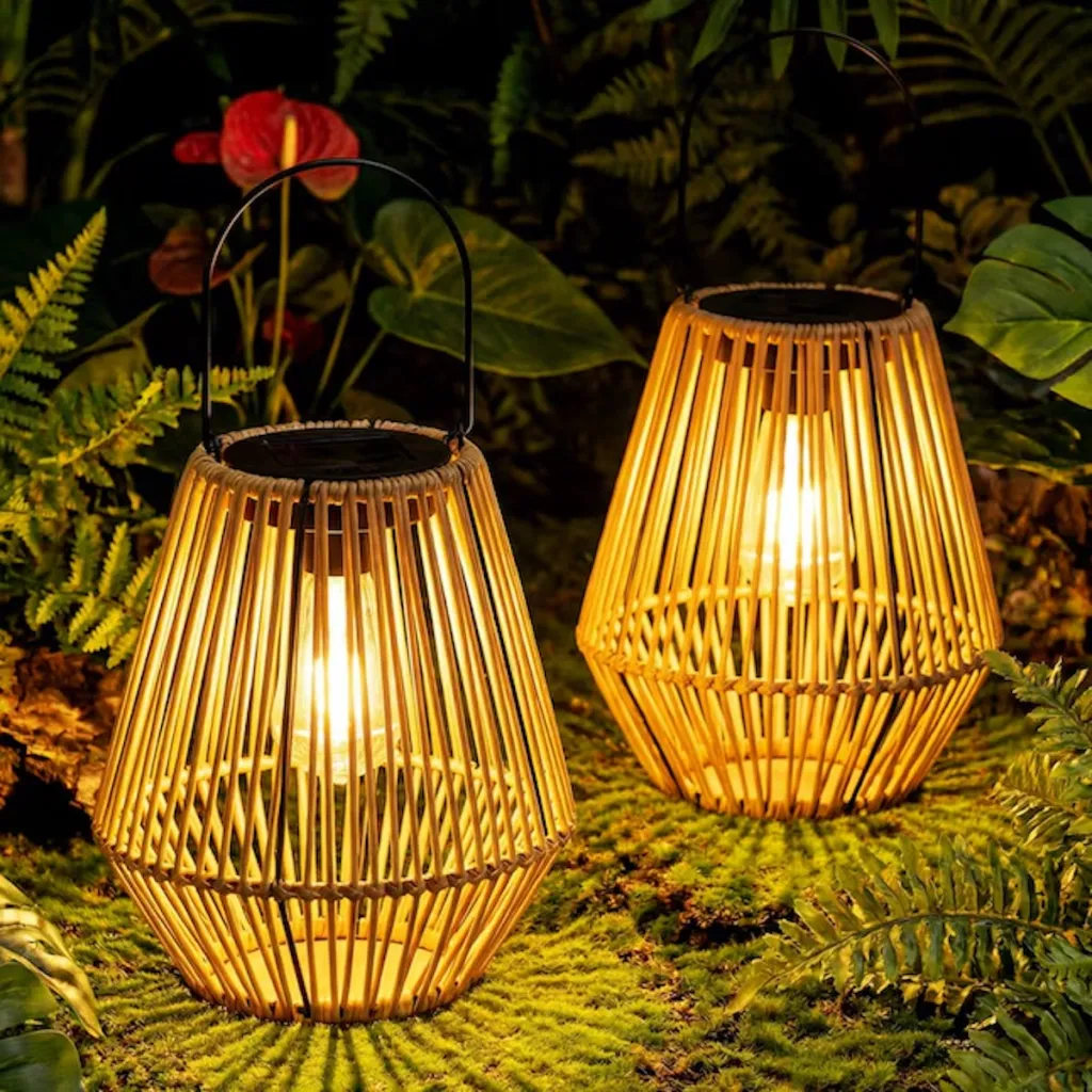 AOIZGMY Solar Outdoor Lanterns 2-Pack