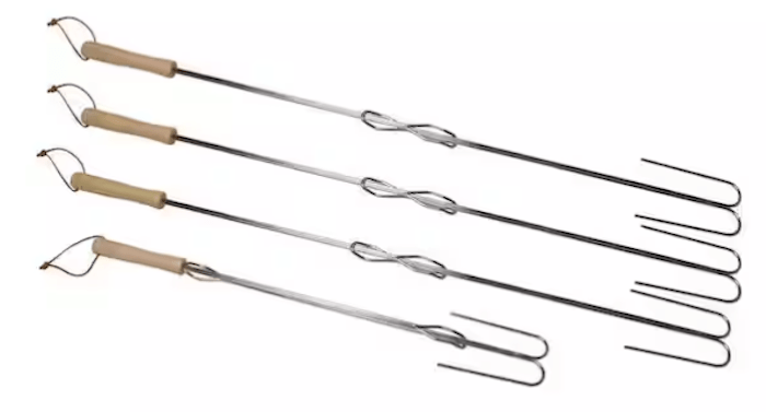 Camp Chef Extendable Safety Roasting Sticks, 4-Pack