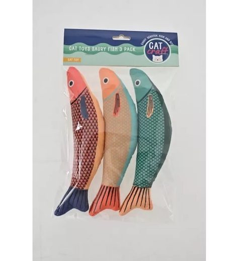 Cat Craft Catnip Fish Kicker Toys, 3 Pack