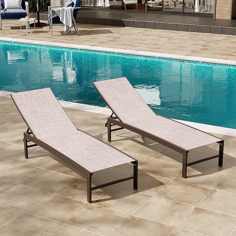 Crestlive Products Chaise Lounge Chair, Set of 2