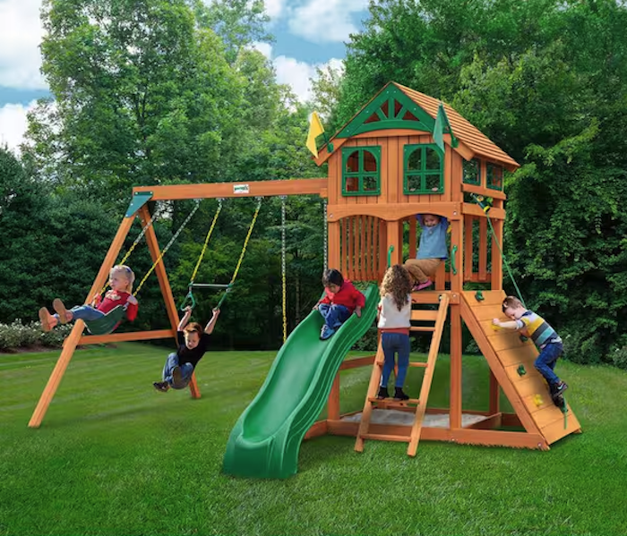 Gorilla Professionally Assembled Outing III Kids Outdoor Playground Set